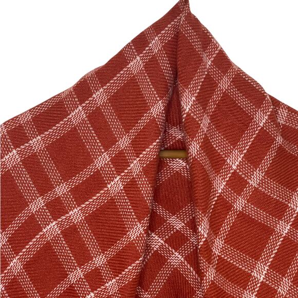 Madewell Blanket Scarf Plaid Rust NWOT - Picture 5 of 6